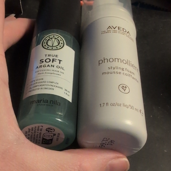 NEW Maria Nila True Soft Argan Oil & Aveda Phomollient Styling Foam NWT NEW - Picture 1 of 9